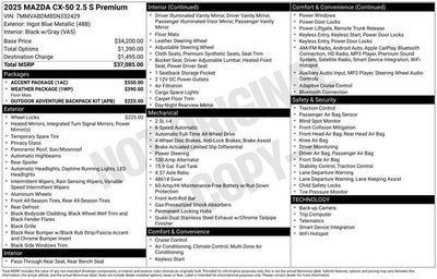 2025 Mazda Mazda CX-50 2.5 S Premium Package