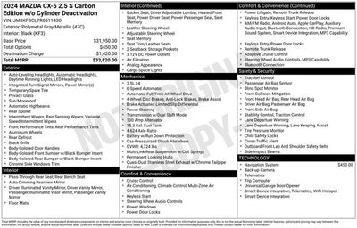 2024 Mazda Mazda CX-5 2.5 S Carbon Edition