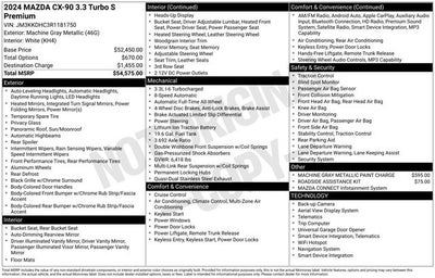 2024 Mazda Mazda CX-90 3.3 Turbo S Premium