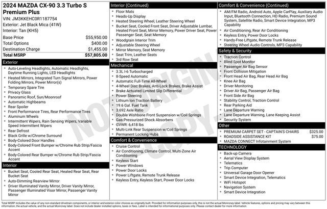 2024 Mazda Mazda CX-90 3.3 Turbo S Premium Plus