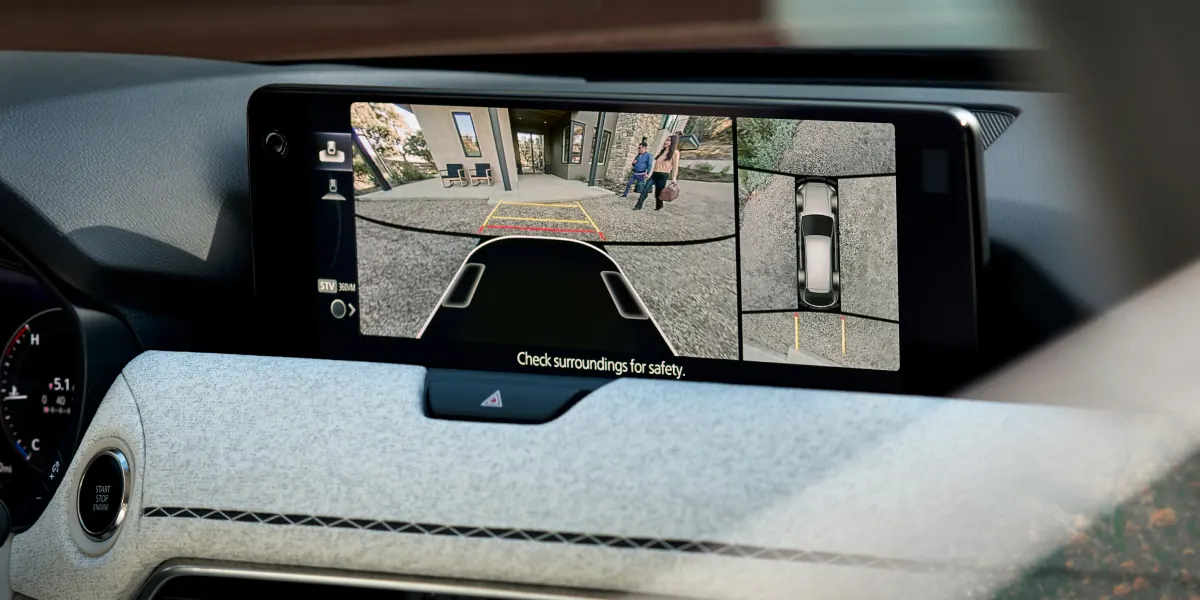 2027 Mazda CX-90 360° View Monitor on the center display | 495 Mazda in Lowell MA